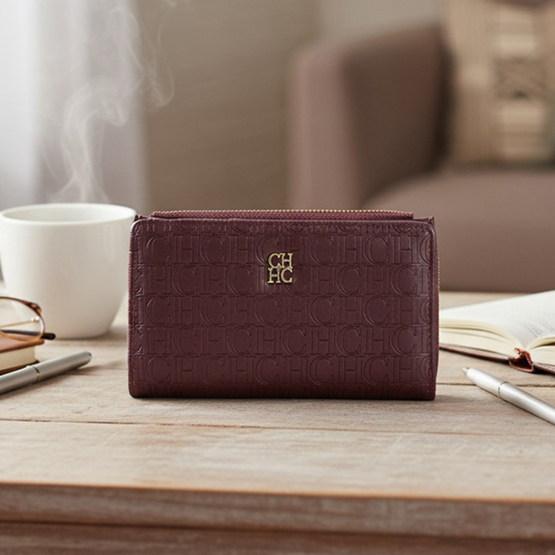 Luxury Bags Goyard - CH Leder bedruckte kurze Damen-Geldbörse, einfarbig,
