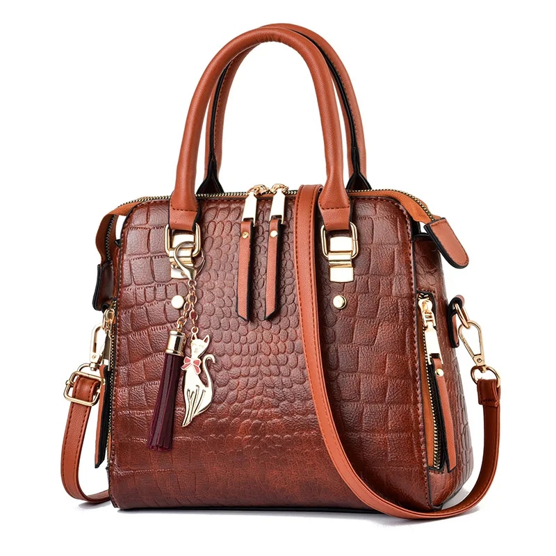 Luxury Bags Sales - Yogodlns Luxus Krokodil Muster Handtasche Frauen