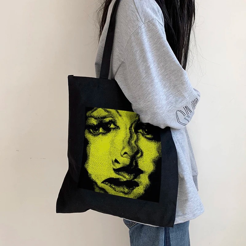Canvas Tote Designer - Horror Frauen Leinwand Tasche Punk Vintage
