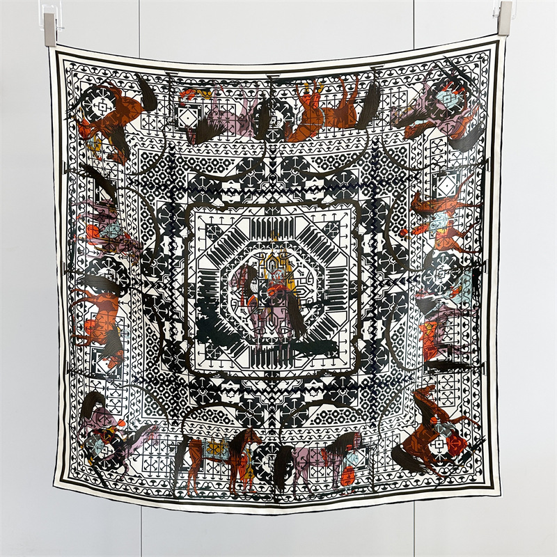 Luxury Bags And Accessories - 14mm Seidenschal Luxuriöse Quadratische Bandanas Handgefertigte