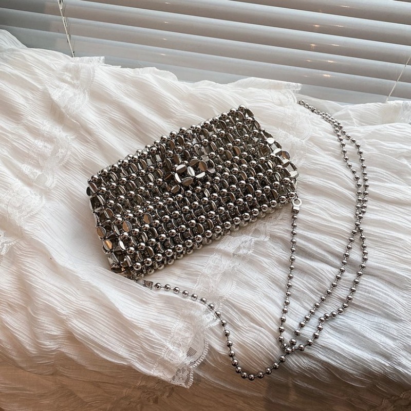 Luxury Bags Sales - PU-Luxus-Abendtaschen in Unifarben mit Aushöhlungen, Elegante