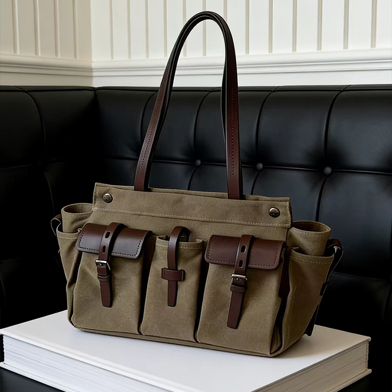 Luxuriöse Canvas-Leder-Mehrfac – Canvas Tote Designer Bewertung und Preis
