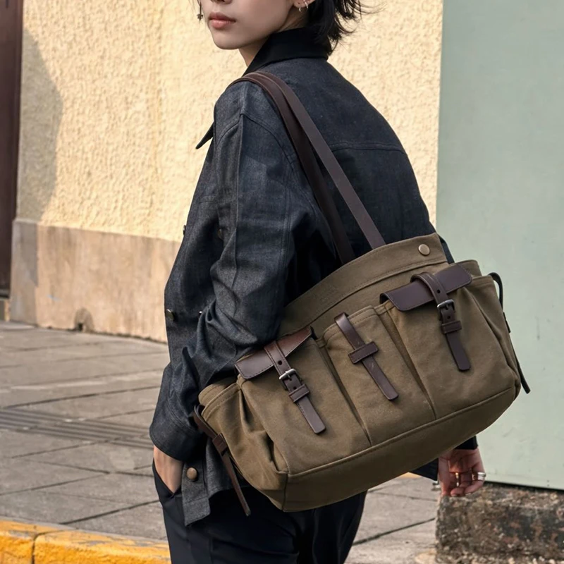 Luxuriöse Canvas-Leder-Mehrfac – Canvas Tote Designer Bewertung und Preis