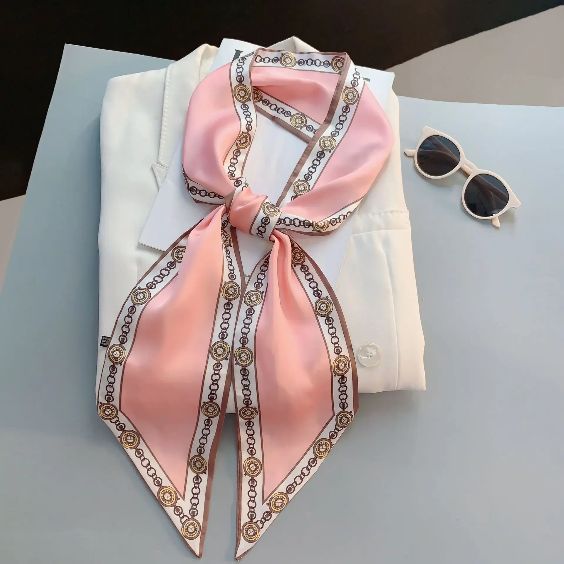 Design-Print Schmaler Schal Ka – Luxury Bags Sales Bewertung und Preis
