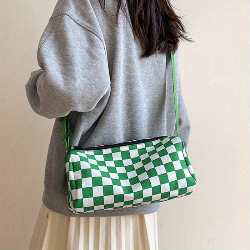 Schicke karierte Canvas-Umhäng – Canvas Tote Designer Bewertung und Preis