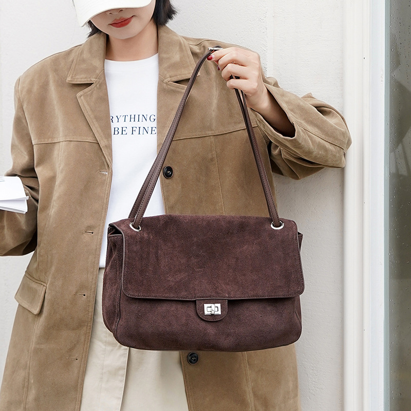 Echte Wildleder-Schultertasche – Luxury Bags Goyard Bewertung und Preis